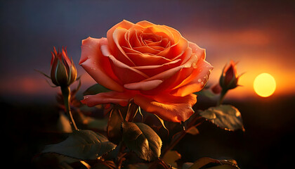 red rose on black background