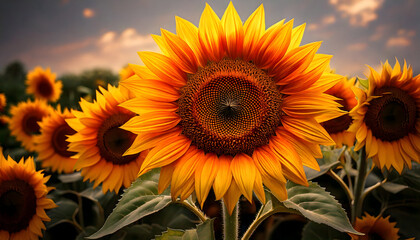 sunflower on a field
