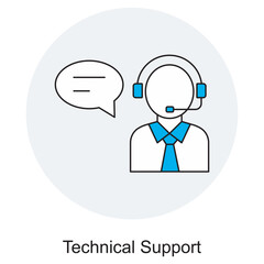 Technical Support icon, Expert Technical Support, Anytime You Need It, Reliable Solutions for Every Tech Challenge, vector