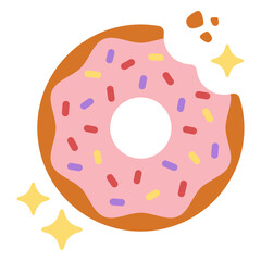 Sparkly donut flat