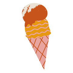Pink icecream cone textured