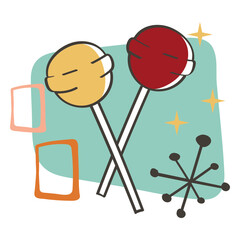 Lollipop retro food treats