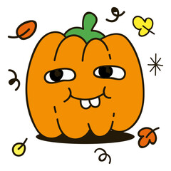 Cute pumpkin cartoon
