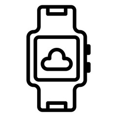 smartwatch cloud icon