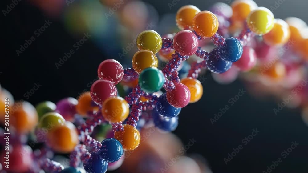 Poster close-up view of a bunch of colorful beads