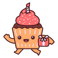 Chocolate birthday cupcake