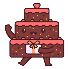 Kawaii chocolate cake