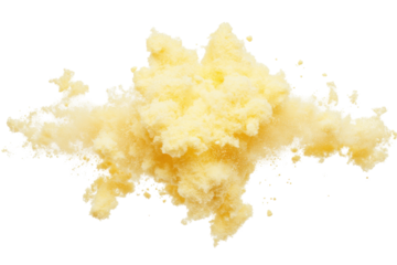 Explosion of butter on black airy and golden