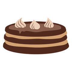 Cake flat chocolate
