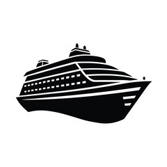 Obraz premium Cargo Ship Silhouette Vector Bundle, Marine Transport SVG Clipart for T-Shirt & Print Designs