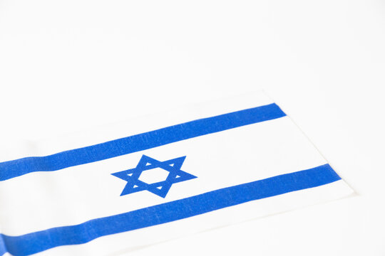 Israel flag isolated on white background