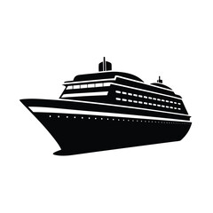 Fototapeta premium Cargo Ship Silhouette Vector Bundle, Marine Transport SVG Clipart for T-Shirt & Print Designs