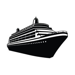 Obraz premium Cargo Ship Silhouette Vector Bundle, Marine Transport SVG Clipart for T-Shirt & Print Designs