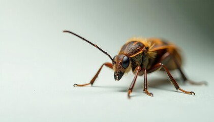 Naklejka premium Close-up of single insect on pure white background, wings, photography, small