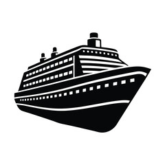 Obraz premium Cargo Ship Silhouette Vector Bundle, Marine Transport SVG Clipart for T-Shirt & Print Designs