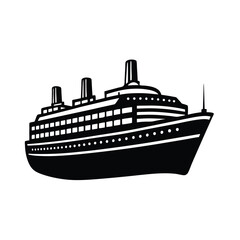 Obraz premium Cargo Ship Silhouette Vector Bundle, Marine Transport SVG Clipart for T-Shirt & Print Designs