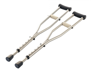 Crutches png walking support aid png medical mobility tool png injured leg support png adjustable crutch pair png recovery equipment png transparent background image