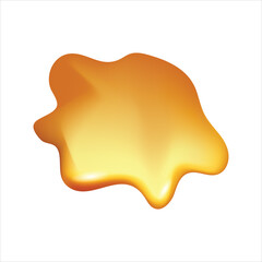 Melted honey dripping with seamless texture isolated on white background