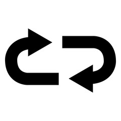 Horizontal recycle arrow