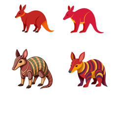 set of funny animals