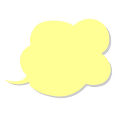 Thought comic yellow cloud