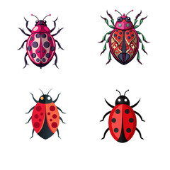 set of ladybugs