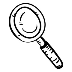 Magnifying glass doodle business doodle