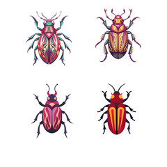 vector collection of beetle