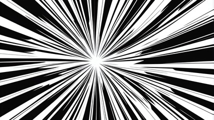 Abstract Black and White Radial Burst Design High-Resolution Graphic for Backgrounds and Visuals