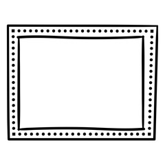 Dotted line frame doodle