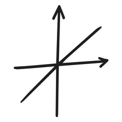 Lineal function graph doodle