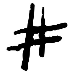 Pound key sign doodle