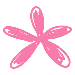 Monochromatic flower doodle