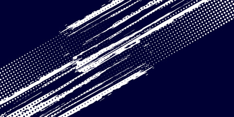 Dots halftone white and blue color pattern gradient grunge texture background. Dots pop art comics sport style vector illustration. Eps10