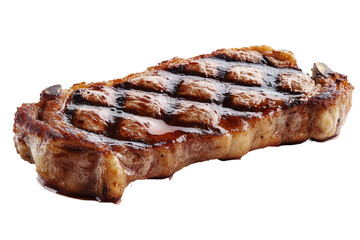 Grilled steak perfection Seared beef with dark grill marks glistens
