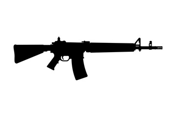 Military Rifle silhouette illustration