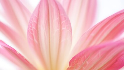 Delicate pink flower petals soft focus macro