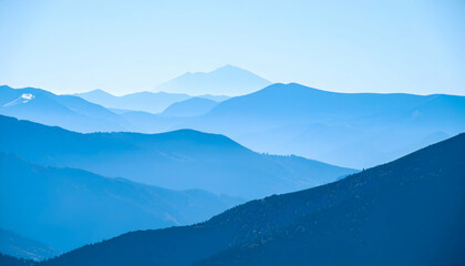 Obraz premium Blue Mountain Range Panorama