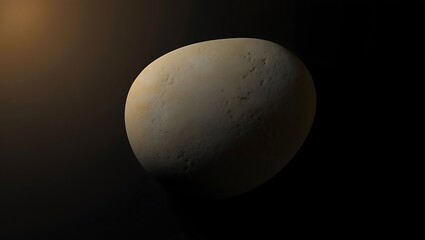Obraz premium Pale celestial body in dark space background
