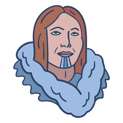 Eskimo person face illustration