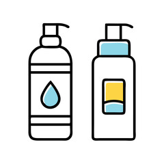 Luxury Moisturizer Bottles icon – Different Cosmetic Packing Illustration

