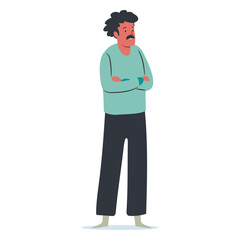 Standing man with mustache