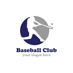 baseball sports logo design vector format
