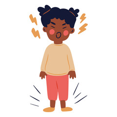 Little girl pissed off