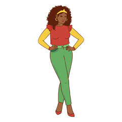 Black woman drawing