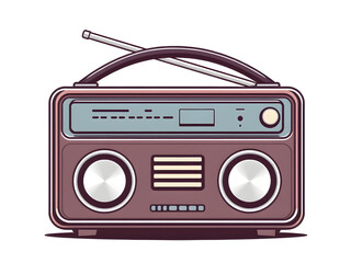 Fototapeta premium Vector radio symbol illustration on white background