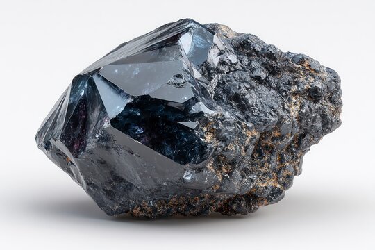A stunning closeup of a natural crystal formation with intricate facets and vibrant colors