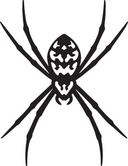 Detailed spider illustration in black and white, Realistic spider sketch graphic art