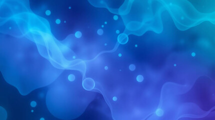 Abstract blue swirls and glowing particles background