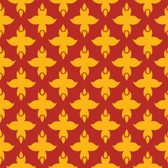 Seamless vintage floral gold star pattern design